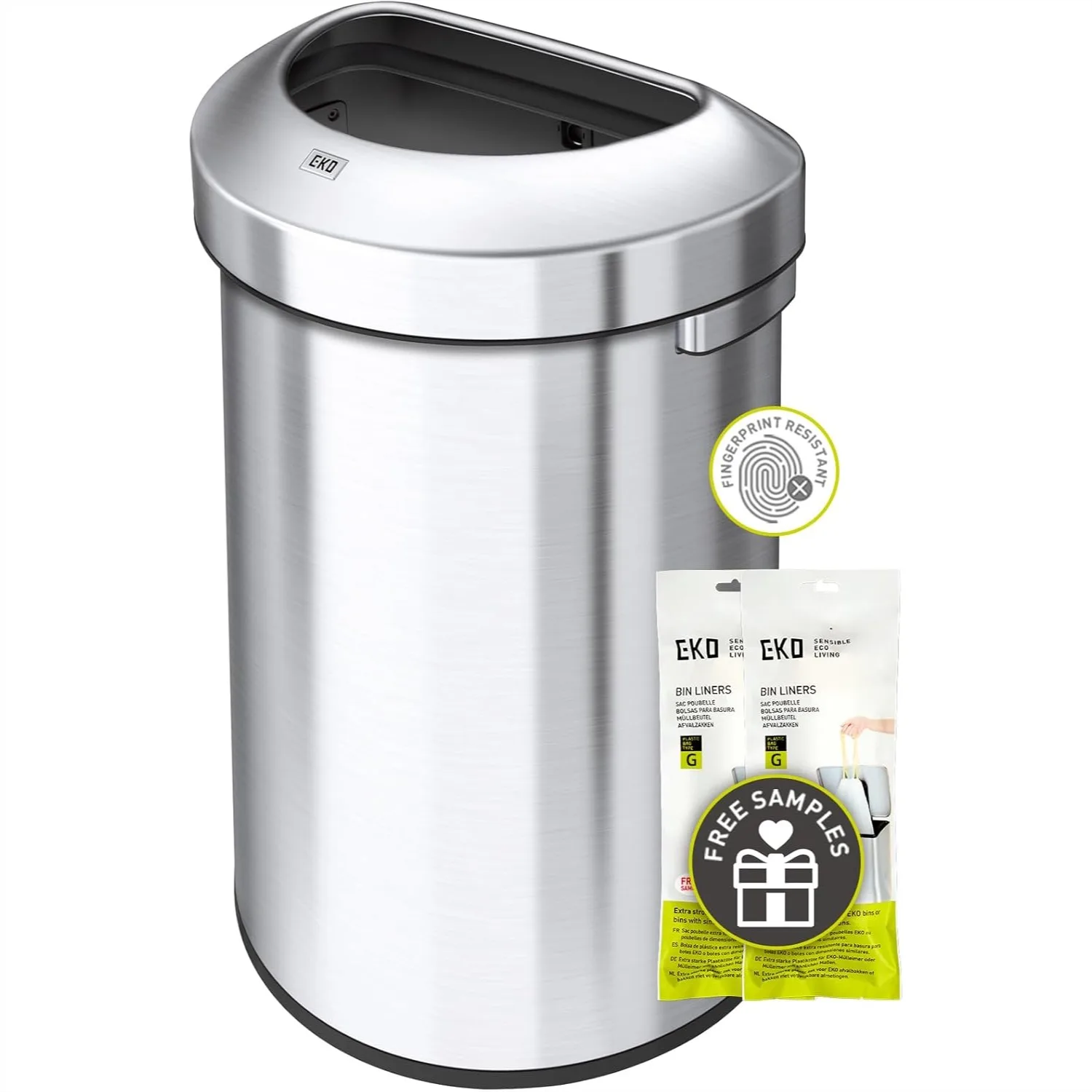 21 Gallon Semi-Round Open Top Waste Bin, Stainless Steel Trash Can with Wide Opening for Home Office Restaurant, 80L
21 Gallon Semi-Round Open Top Waste Bin, Stainless Steel Trash Can with Wide Opening for Home Office Restaurant, 80L
