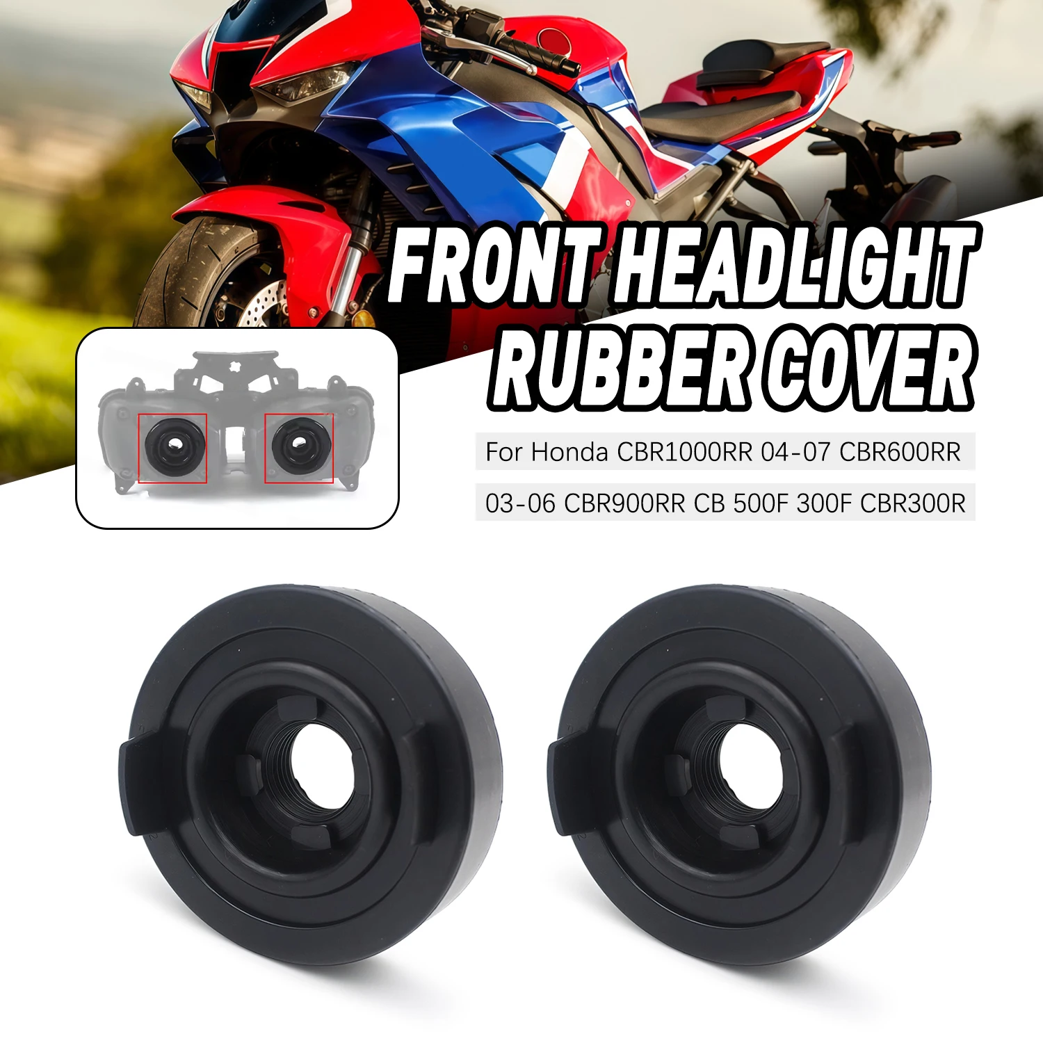 Headlight Rubber Cover Cap Boots For Honda CBR1000RR CBR600RR CBR900RR CB 500F 300F CBR300R CBR1100XX CBR250R Motorcycle
Headlight Rubber Cover Cap Boots For Honda CBR1000RR CBR600RR CBR900RR CB 500F 300F CBR300R CBR1100XX CBR250R Motorcycle