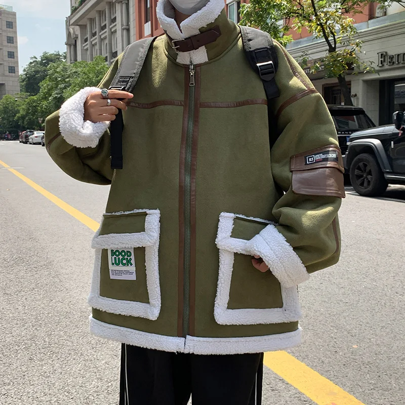 Ретро-куртка в американском стиле из хлопка для мужчин, зимнее утепленное пальто из овечьего флиса, мужская зимняя одежда, хлопковое пальто больших размеров
Ретро-куртка в американском стиле из хлопка для мужчин, зимнее утепленное пальто из овечьего флиса, мужская зимняя одежда, хлопковое пальто больших размеров
