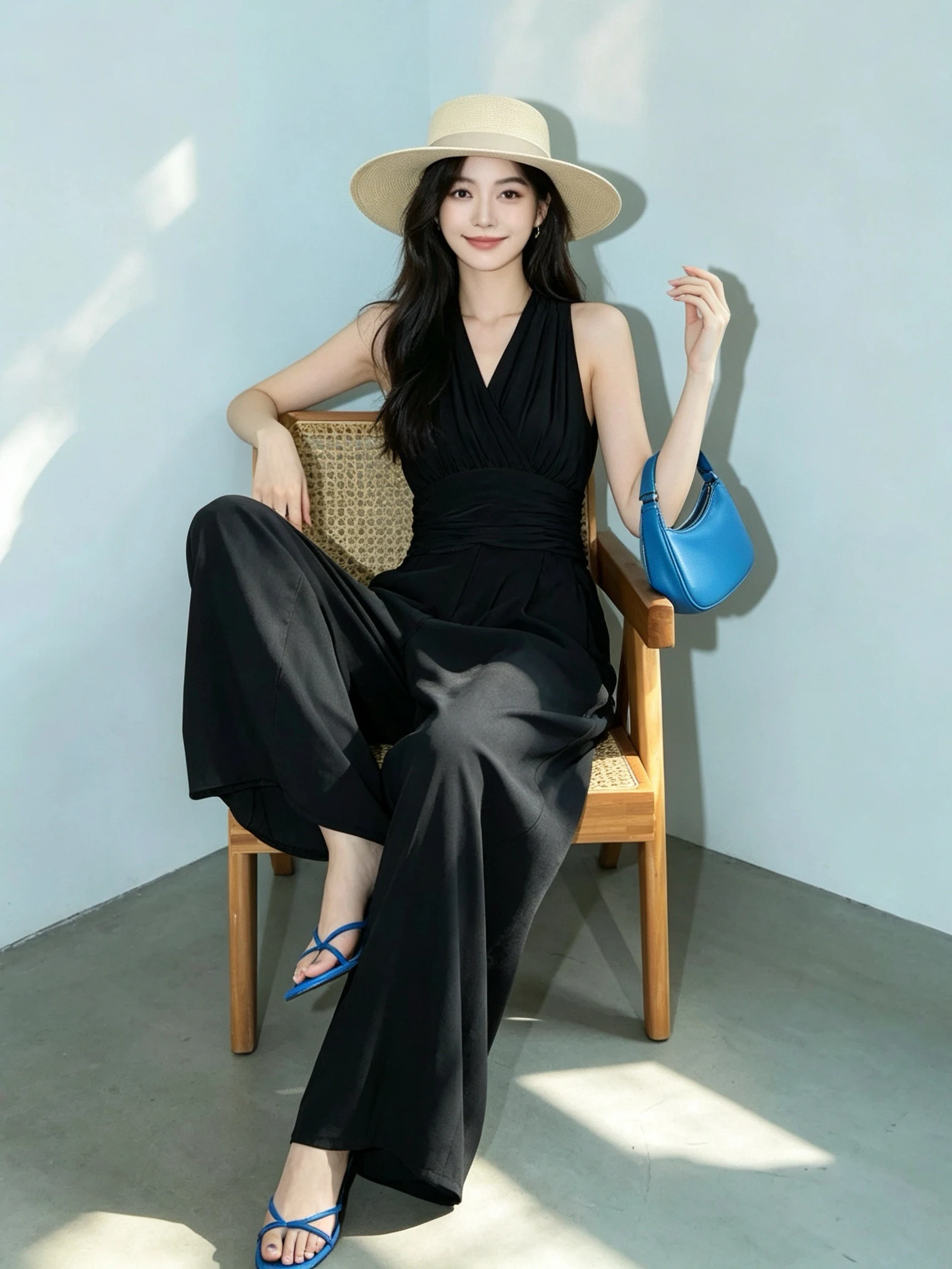 Elegant Crystal Linen One-Piece Pants V-Neck Anti-Wrinkle Lightweight Summer Fashion Black Wide Leg Jumpsuit Comfortable Fit
Elegant Crystal Linen One-Piece Pants V-Neck Anti-Wrinkle Lightweight Summer Fashion Black Wide Leg Jumpsuit Comfortable Fit