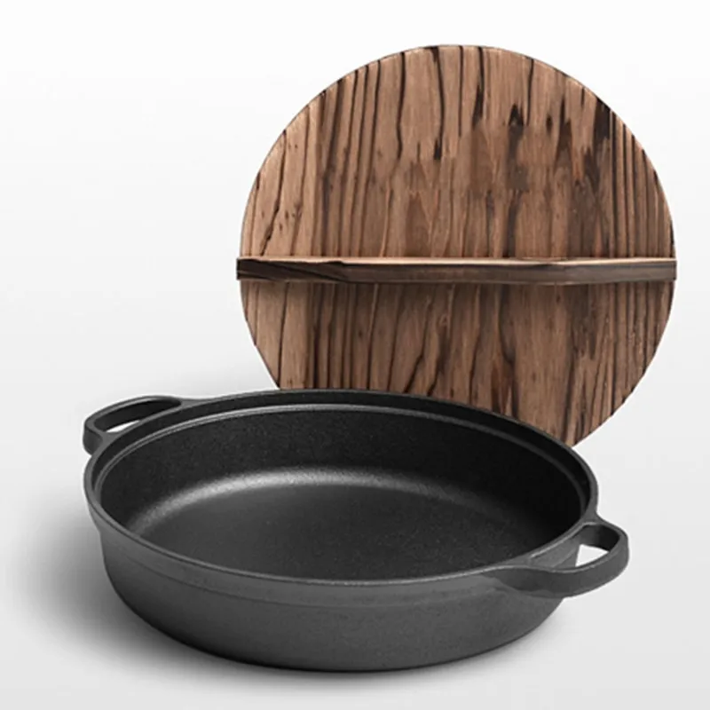 Uncoated cast iron thickened cast iron flat-bottomed pan for household use non-stick pancake pan
Uncoated cast iron thickened cast iron flat-bottomed pan for household use non-stick pancake pan