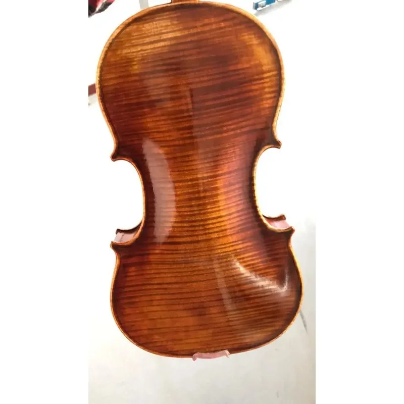 Top Class 4/4 Full Size Acoustic Violin Premium Solid Wood Stringed Musical Instrument For Student Beginners Practice