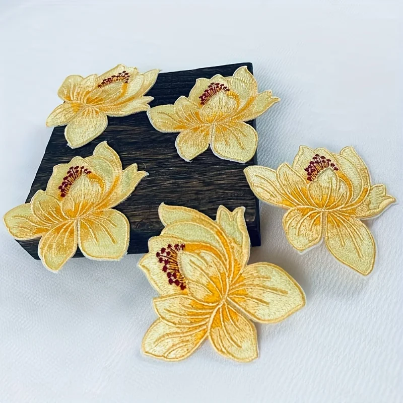 5PCS Lotus Flower Applique Patches Thermocollant,Fabric Flowers Embroidery Iron On Stickers For Clothing,Dress,Cheongsam
5PCS Lotus Flower Applique Patches Thermocollant,Fabric Flowers Embroidery Iron On Stickers For Clothing,Dress,Cheongsam
