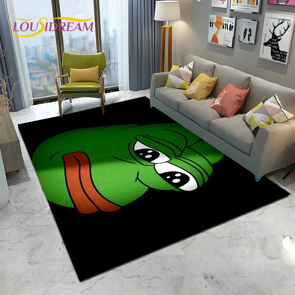 3D Cartoon Pepe The Frog Face Carpet Rug for Home Living Room Bedroom Sofa Doormat Decor,kids Play Area Rug Non-slip Floor Mat
3D Cartoon Pepe The Frog Face Carpet Rug for Home Living Room Bedroom Sofa Doormat Decor,kids Play Area Rug Non-slip Floor Mat