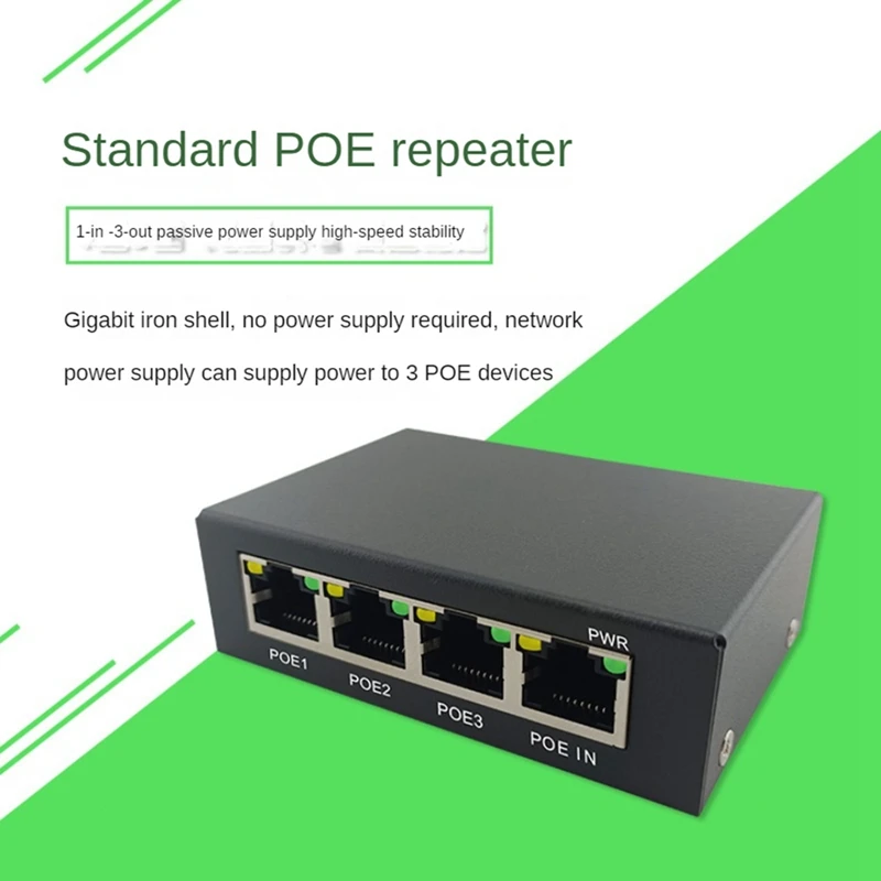 Y16A 4-портовый гигабитный удлинитель POE 100/1000M удлинитель сетевого коммутатора IEEE802.3Af/At Plug&Play для коммутатора PoE NVR IP-камера AP
Y16A 4-портовый гигабитный удлинитель POE 100/1000M удлинитель сетевого коммутатора IEEE802.3Af/At Plug&Play для коммутатора PoE NVR IP-камера AP