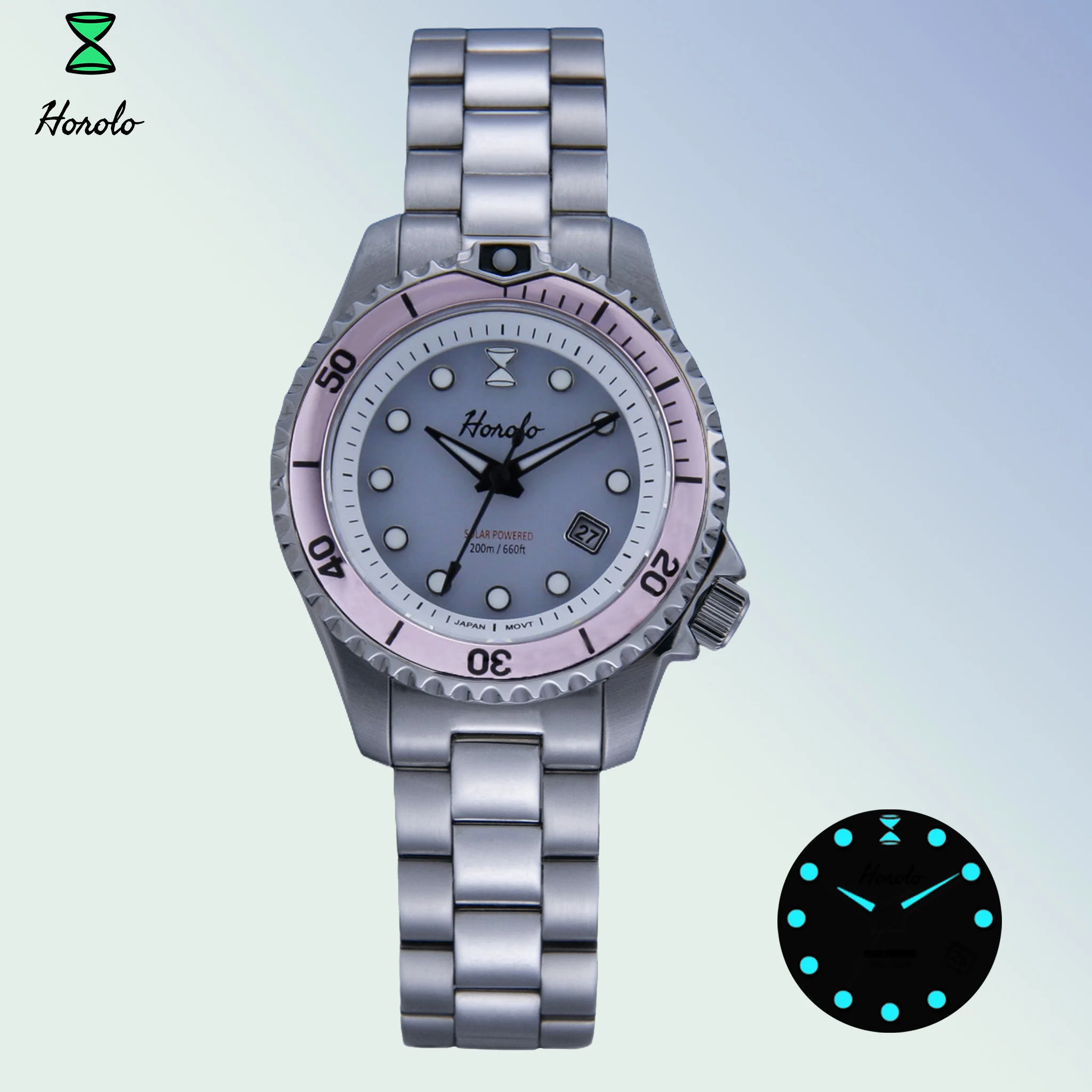 Horolo Women's Watches Japan Solar Movement 30mm Luminous Water Resistant Sapphire Stainless Steel Luxury Watch Gift For Wife
Horolo Women's Watches Japan Solar Movement 30mm Luminous Water Resistant Sapphire Stainless Steel Luxury Watch Gift For Wife