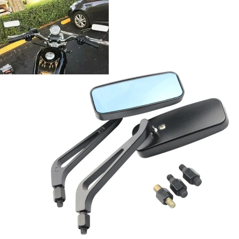 Black 8mm 10mm Motorcycle Rectangle Rearview Side Mirrors For Harley Cruiser Bobber Chopper Softail Dyna Breakout FXSB
Black 8mm 10mm Motorcycle Rectangle Rearview Side Mirrors For Harley Cruiser Bobber Chopper Softail Dyna Breakout FXSB