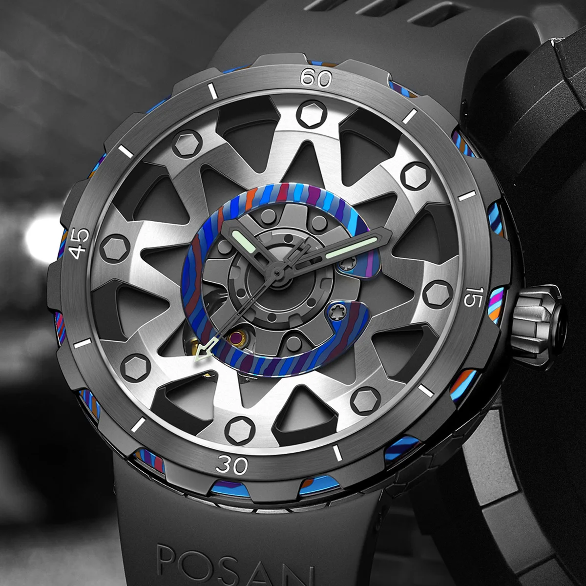 Titanium Watch Men Top Luxury Automatic Unique Timascus Sapphire Glass VITON Strap Sports Watches Men's Mechanical Wristwatch
Titanium Watch Men Top Luxury Automatic Unique Timascus Sapphire Glass VITON Strap Sports Watches Men's Mechanical Wristwatch