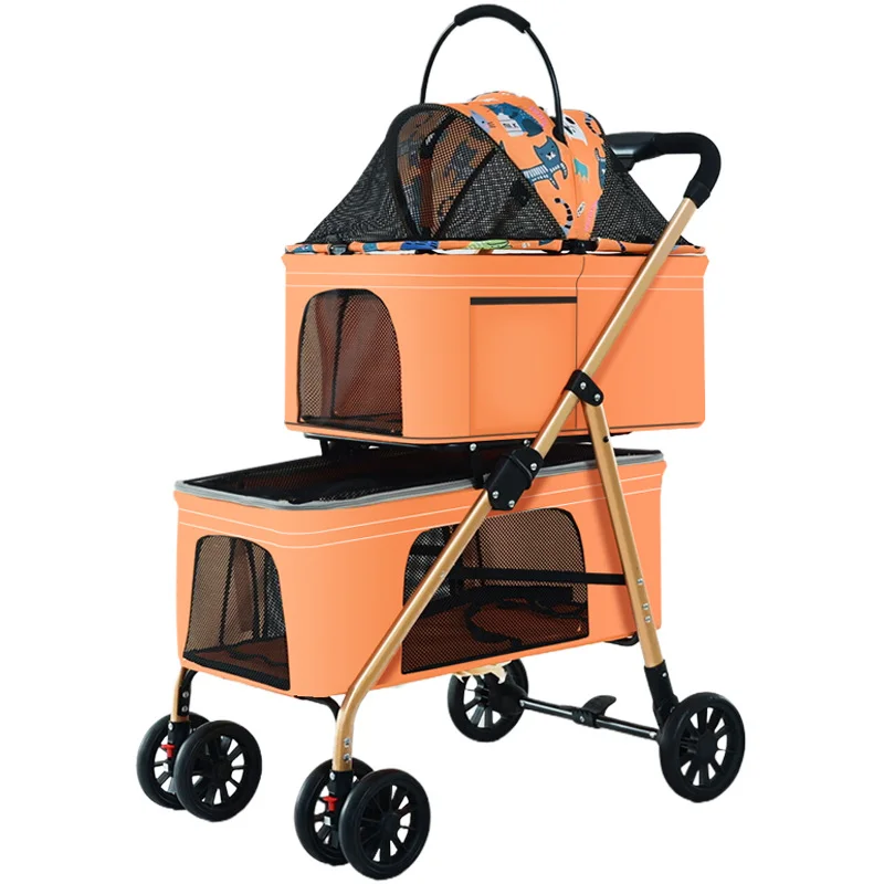 STLFLightweight Comfortable Double-Layer Foldable One-Hand Folding Pet Stroller Detachable Carriers for 2 Pets Washable for Dogs
STLFLightweight Comfortable Double-Layer Foldable One-Hand Folding Pet Stroller Detachable Carriers for 2 Pets Washable for Dogs