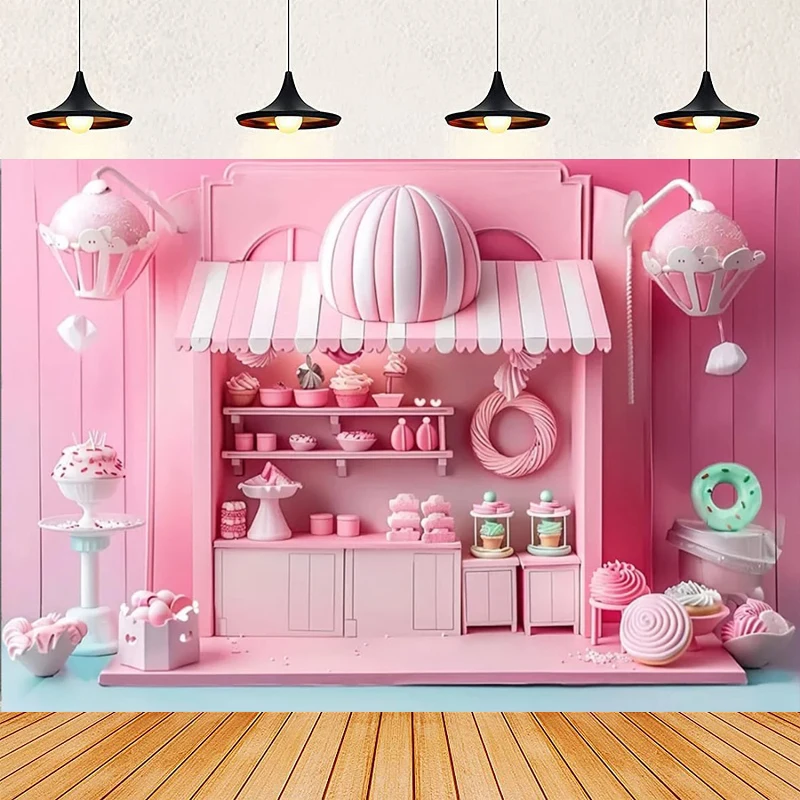 Photography Backdrop Candy Shop Poster Pink Lollipop Shoppe Ice Cream Flag Balloon Banner Girl Birthday Holiday Party Background
Photography Backdrop Candy Shop Poster Pink Lollipop Shoppe Ice Cream Flag Balloon Banner Girl Birthday Holiday Party Background