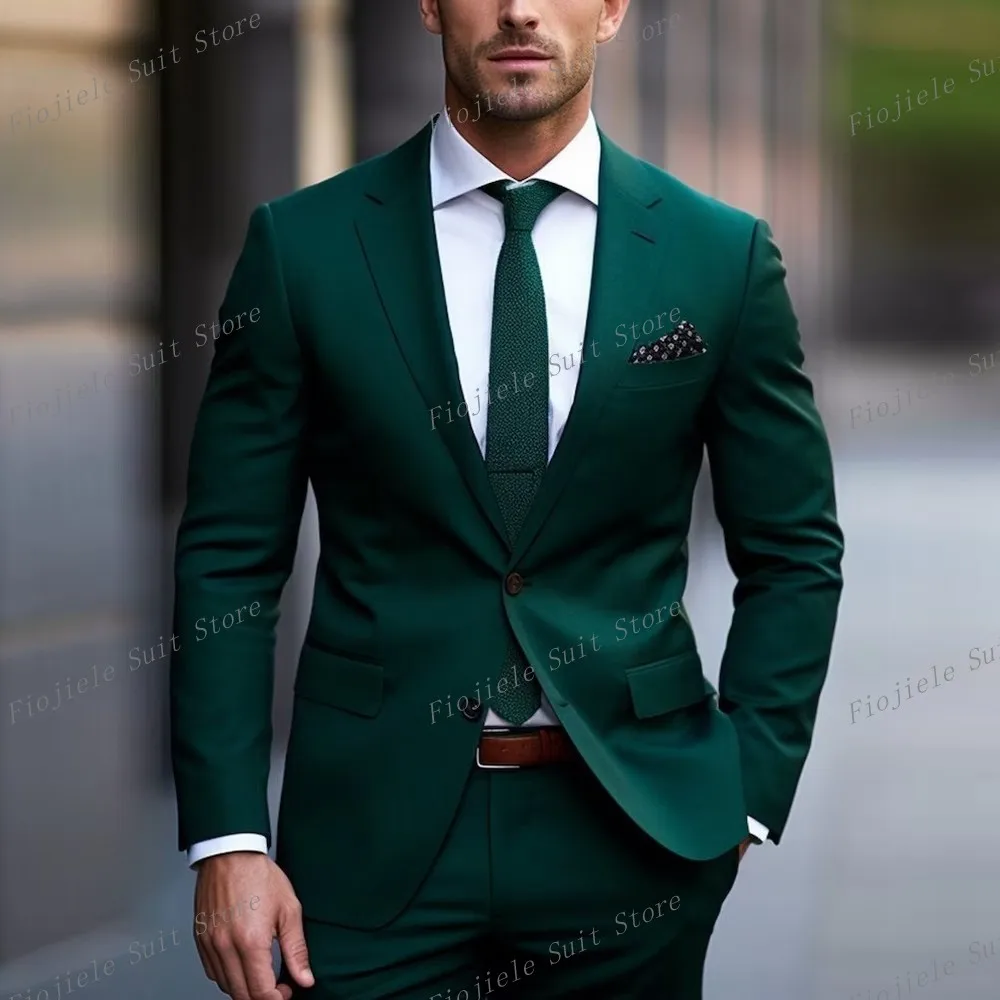 New Dark Green Men Formal Occasion Business Prom Casual Suit Groom Groomsman Tuxedos Wedding Party Male 2 Piece Set Blazer Pants
New Dark Green Men Formal Occasion Business Prom Casual Suit Groom Groomsman Tuxedos Wedding Party Male 2 Piece Set Blazer Pants