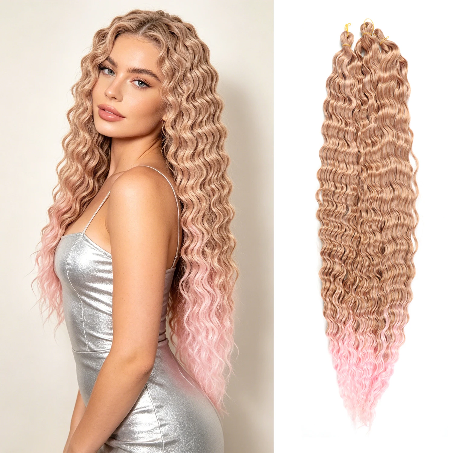 30inch Ocean Wave Synthetic Crochet Hair Extensions 3pcs/set Deep Wave Long Crochet Hair for Women Girls Daily Party Holiday
30inch Ocean Wave Synthetic Crochet Hair Extensions 3pcs/set Deep Wave Long Crochet Hair for Women Girls Daily Party Holiday