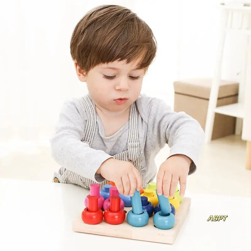 Wooden Color Sorting Stacking Rings Board Educational Learning Counting Puzzle Games For Preschool Kids Toddlers
Wooden Color Sorting Stacking Rings Board Educational Learning Counting Puzzle Games For Preschool Kids Toddlers