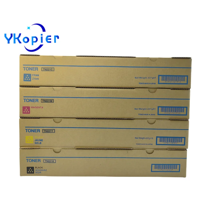 TN221 Black 450G CMY 330G Toner Cartridge For Konica Minolta C221 C221S C281 C7122 C7128 C364e 7528 227 287 7128 224 284 
TN221 Black 450G CMY 330G Toner Cartridge For Konica Minolta C221 C221S C281 C7122 C7128 C364e 7528 227 287 7128 224 284
