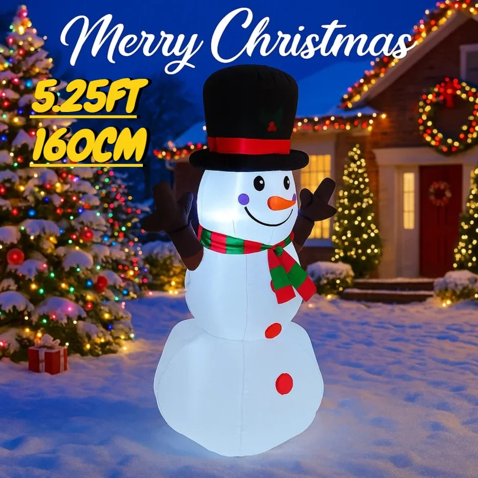 5,25 футов надувная игрушечная шапка Снеговик Рождественские украшения для двора Праздничный подарок Рождественские принадлежности Домашний орнамент Праздничный со светодиодной подсветкой
5,25 футов надувная игрушечная шапка Снеговик Рождественские украшения для двора Праздничный подарок Рождественские принадлежности Домашний орнамент Праздничный со светодиодной подсветкой