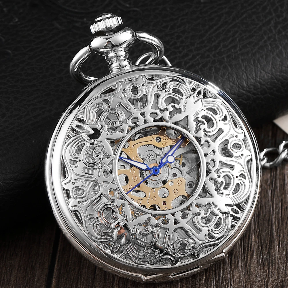Analog Skeleton Hand Wind Mechanical Watch with Clip and Stainless Steel Chain Stainless Steel FOB Pocket Watch with Chain
Analog Skeleton Hand Wind Mechanical Watch with Clip and Stainless Steel Chain Stainless Steel FOB Pocket Watch with Chain