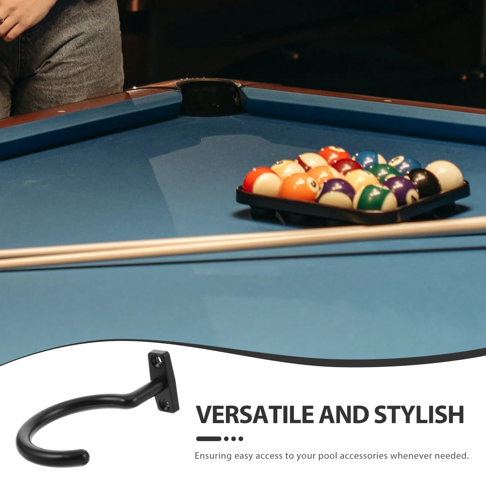 Billiard Pool Rack Holder Hooks Black Metal Construction Space Saving Stick Storage Multifunction Easy Installation Pool
Billiard Pool Rack Holder Hooks Black Metal Construction Space Saving Stick Storage Multifunction Easy Installation Pool