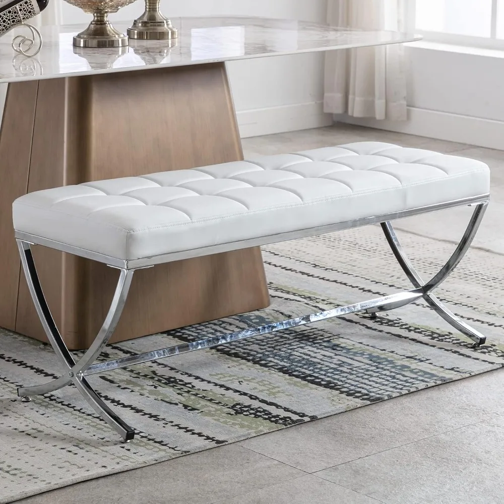 Modern Tufted Ottoman Bench, PU Leather Upholstered Dining Bench, Button Tufted Footrest Stool Vanity Seat with with
Modern Tufted Ottoman Bench, PU Leather Upholstered Dining Bench, Button Tufted Footrest Stool Vanity Seat with with