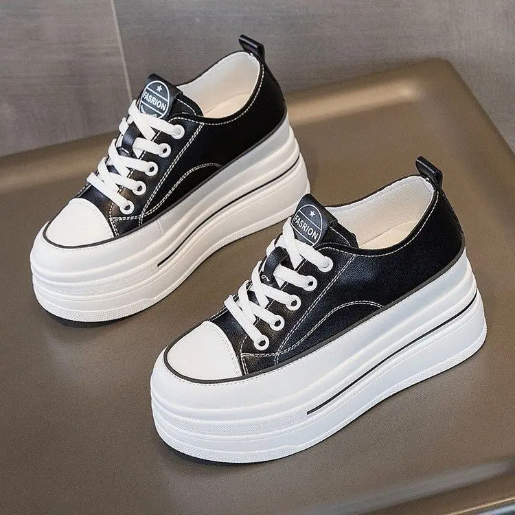 Women's round Toe Lace-Up Breathable Heightening Casual Platform Shoes Spring 2024 Soft Cotton Fluffy Interior Rubber Sole
Women's round Toe Lace-Up Breathable Heightening Casual Platform Shoes Spring 2024 Soft Cotton Fluffy Interior Rubber Sole
