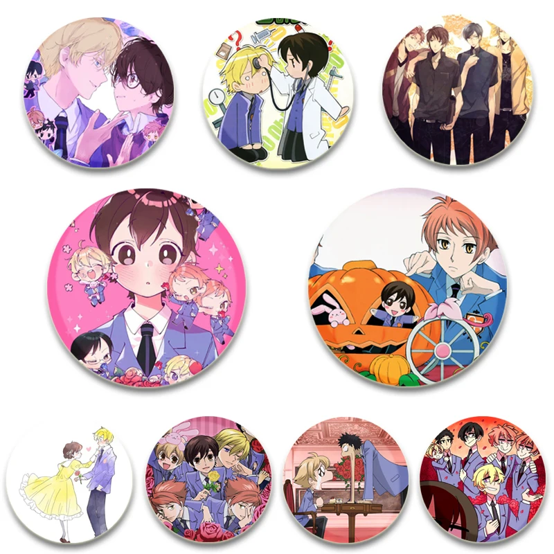 Anime Figures Tamaki Suou/Mitsukuni Haninozuka/Haruhi Fujioka/Hikaru Hitachiin Brooch Badge Button Pins for Clothes Decoration
Anime Figures Tamaki Suou/Mitsukuni Haninozuka/Haruhi Fujioka/Hikaru Hitachiin Brooch Badge Button Pins for Clothes Decoration