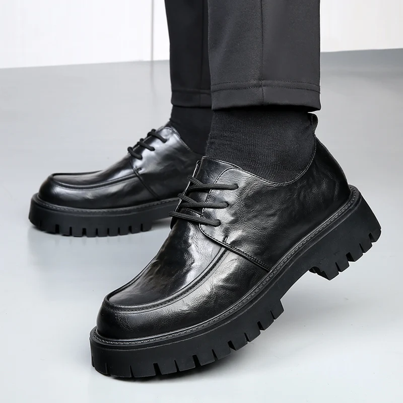 Leather Mens Shoes Mens Oxford Shoes Platform Thick Bottom Brogue Shoes Man Wedding Dress Footwear Classic Business Formal Shoes
Leather Mens Shoes Mens Oxford Shoes Platform Thick Bottom Brogue Shoes Man Wedding Dress Footwear Classic Business Formal Shoes