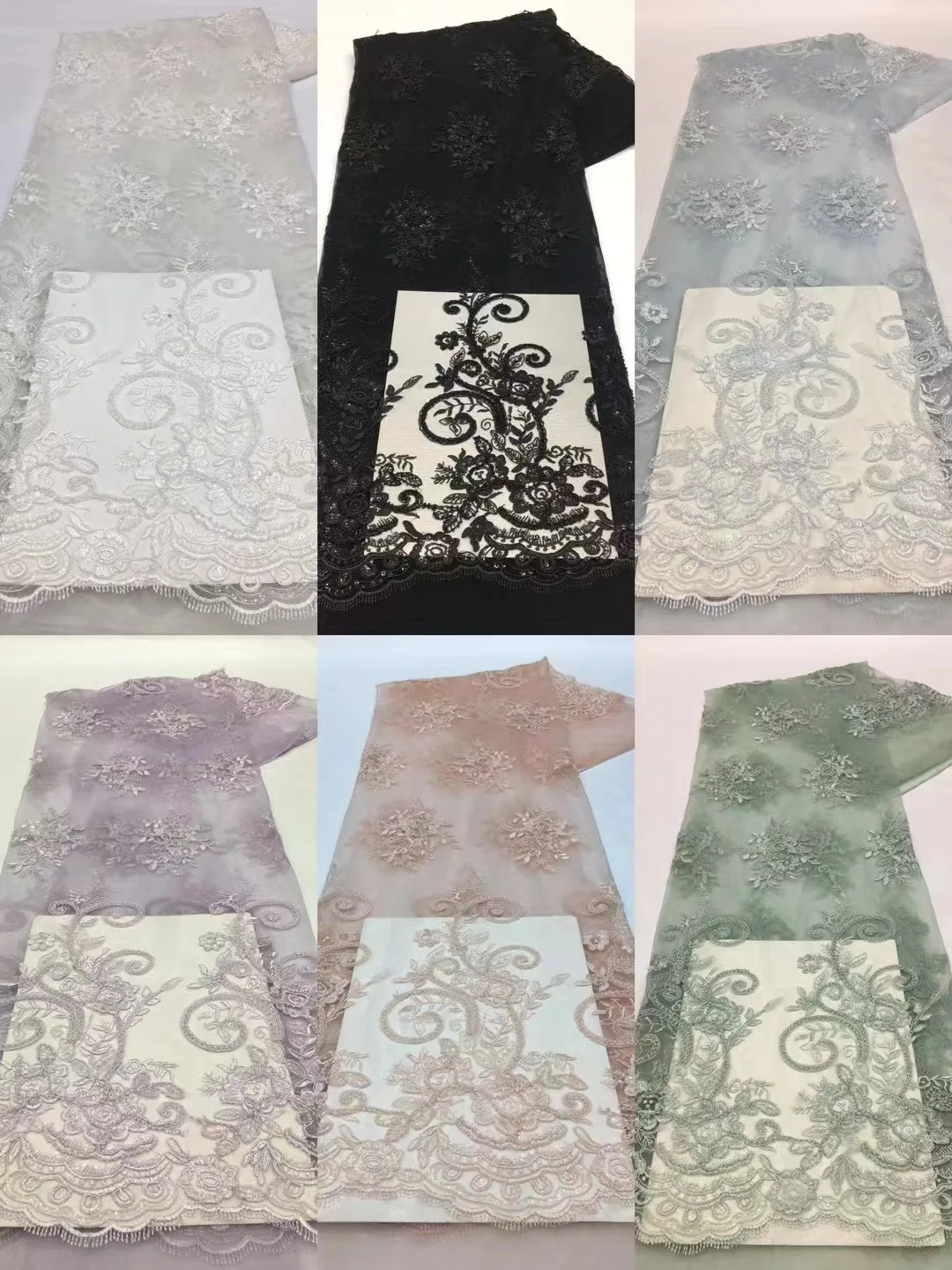 High Quality African Mesh Lace Fabric With Beads Sequins Embroidery Fabric Nigerian French Tulle Lace Fabric For Wedding 5Yards
High Quality African Mesh Lace Fabric With Beads Sequins Embroidery Fabric Nigerian French Tulle Lace Fabric For Wedding 5Yards