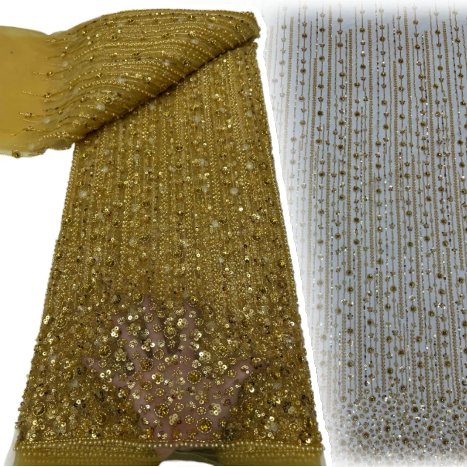 African Nigerian Beaded Lace Fabric 2026 High Quality Embroidery Sequins French Tulle Mesh For Women Wedding Dress Sewing 2421
African Nigerian Beaded Lace Fabric 2026 High Quality Embroidery Sequins French Tulle Mesh For Women Wedding Dress Sewing 2421