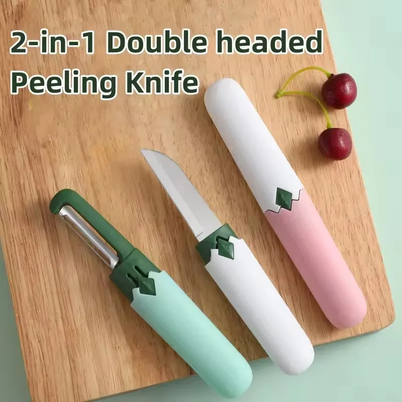 2-in-1 Stainless Steel Double Headed Fruit Peeler, Kitchen Multi-Purpose Fruit Peeler, Portable Knife
2-in-1 Stainless Steel Double Headed Fruit Peeler, Kitchen Multi-Purpose Fruit Peeler, Portable Knife