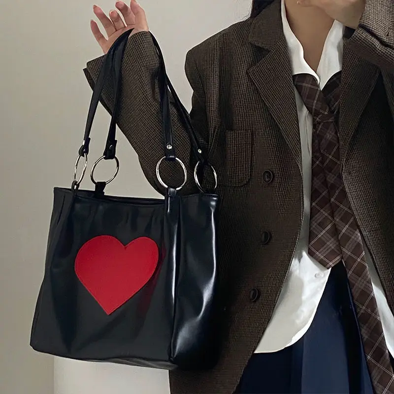 Ladies Heart Printing Tote Bag Y2K Handbags Women Large Capacity Leather Shopping Shoulder Clutch Bags M318
Ladies Heart Printing Tote Bag Y2K Handbags Women Large Capacity Leather Shopping Shoulder Clutch Bags M318