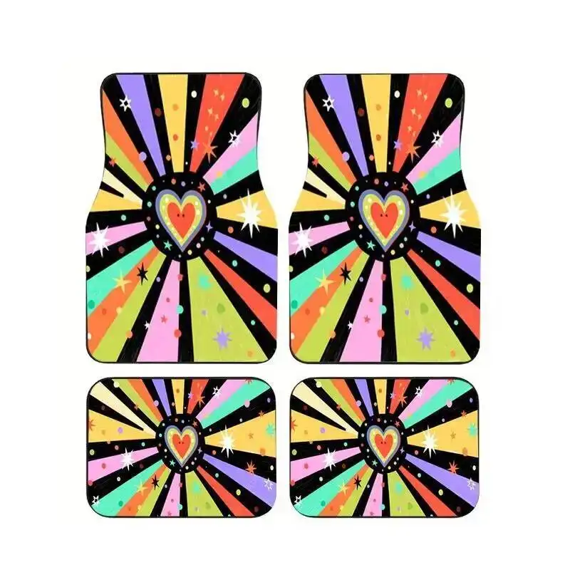 4Pcs Retro Psychedelic Heart Print Car Floor Mats Non-Slip Waterproof Universal Foot Pads For Auto Interior Suit Sedan SUV Truck
4Pcs Retro Psychedelic Heart Print Car Floor Mats Non-Slip Waterproof Universal Foot Pads For Auto Interior Suit Sedan SUV Truck
