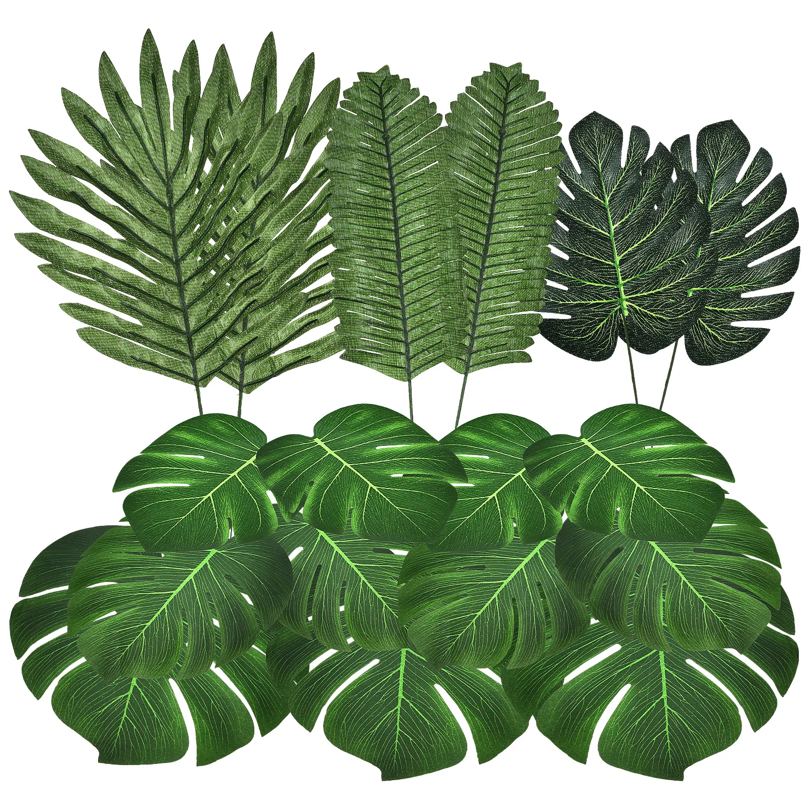 30Pcs Artificial Monstera Leaves Tropical Palm Leaf Set Realistic Faux Leaves for Hawaiian Luau Party Beach Wedding Decoration
30Pcs Artificial Monstera Leaves Tropical Palm Leaf Set Realistic Faux Leaves for Hawaiian Luau Party Beach Wedding Decoration