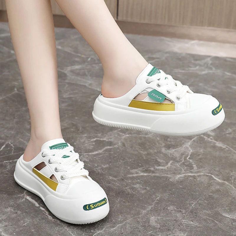Summer Footwear for Woman Casual Flat Mules Sandals Designer Closed Toe Vulcanized Barefoot Shoes Women Comfort Footwear
Summer Footwear for Woman Casual Flat Mules Sandals Designer Closed Toe Vulcanized Barefoot Shoes Women Comfort Footwear