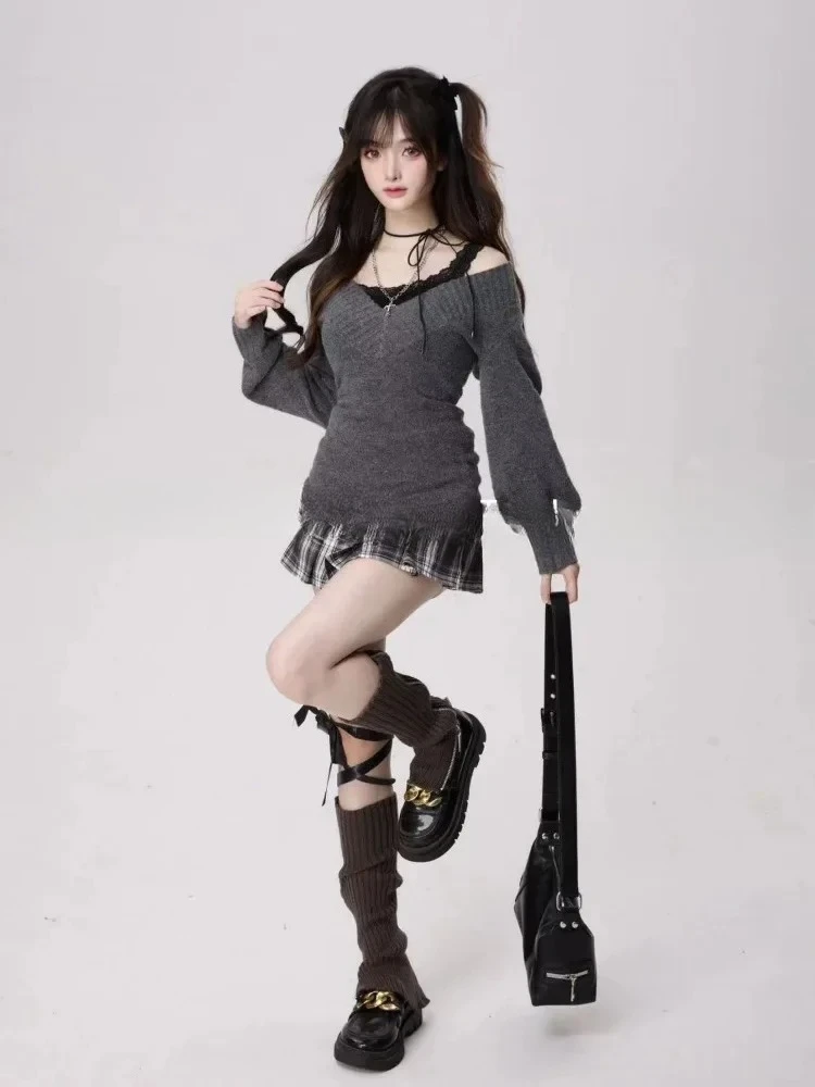 Вязаные костюмы осень-зима женские с v-образным вырезом французские винтажные пуловеры с длинными рукавами трикотажные изделия
Вязаные костюмы осень-зима женские с v-образным вырезом французские винтажные пуловеры с длинными рукавами трикотажные изделия