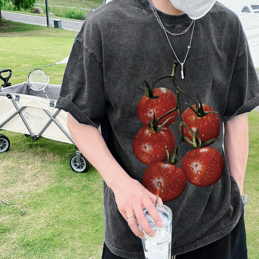 Y2K Graphic Red Tomato T-Shirt All - Cotton High Quality Oversize Green Tee Fresh Tomato Bunch Print, Casual Y2K Trend
Y2K Graphic Red Tomato T-Shirt All - Cotton High Quality Oversize Green Tee Fresh Tomato Bunch Print, Casual Y2K Trend