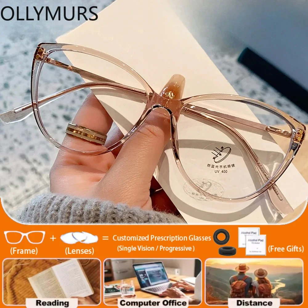 OLLYMURS Anti Blue Light Prescription Fashion Ladies Cat Eye Glasses Women Myopia Optical Computer Progressive Reading Christmas
OLLYMURS Anti Blue Light Prescription Fashion Ladies Cat Eye Glasses Women Myopia Optical Computer Progressive Reading Christmas