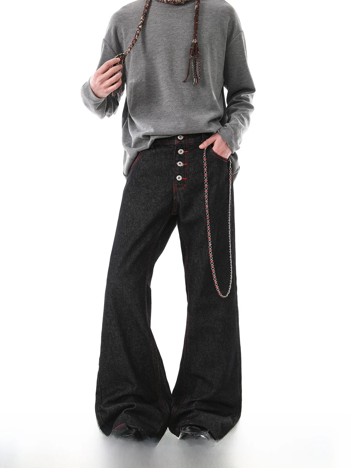 12-Ounce Men's Original Denim Jeans Button Decorated Straight Leg Jeans Spring Autumn Wear Resistant Cotton Polyester Blend
12-Ounce Men's Original Denim Jeans Button Decorated Straight Leg Jeans Spring Autumn Wear Resistant Cotton Polyester Blend