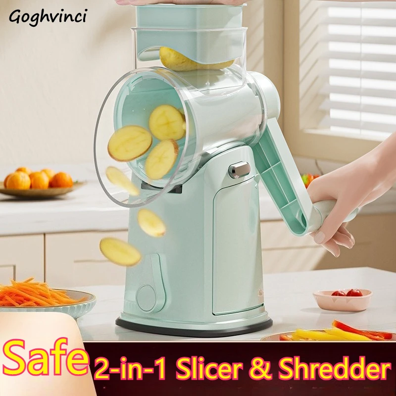 Manual Slicers Multi-functional Kitchen Fruit Vegetable Safe Odorless Hand Cranked Rotary Drum Stable Shredder Convenient
Manual Slicers Multi-functional Kitchen Fruit Vegetable Safe Odorless Hand Cranked Rotary Drum Stable Shredder Convenient