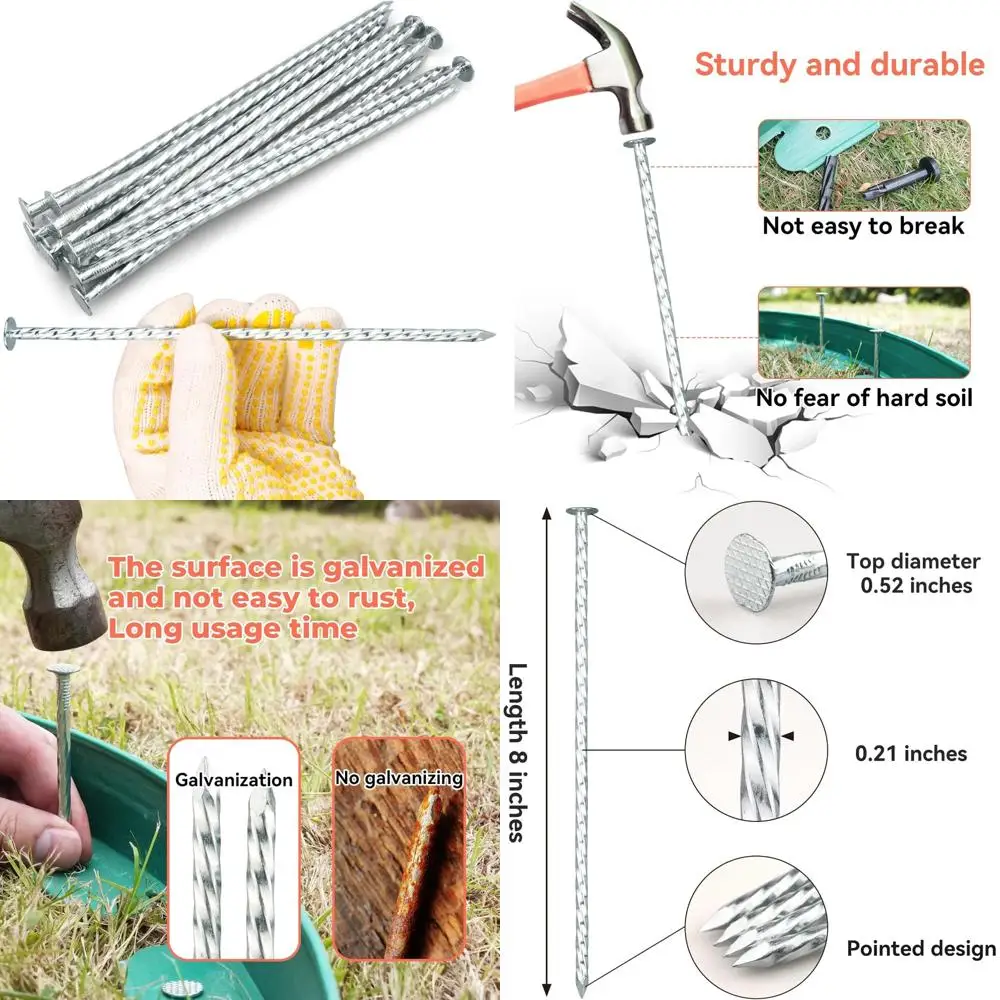 Сверхмощные ландшафтные шипы из оцинкованного металла для окантовки, барьеров сорняков и установки искусственного газона
Сверхмощные ландшафтные шипы из оцинкованного металла для окантовки, барьеров сорняков и установки искусственного газона