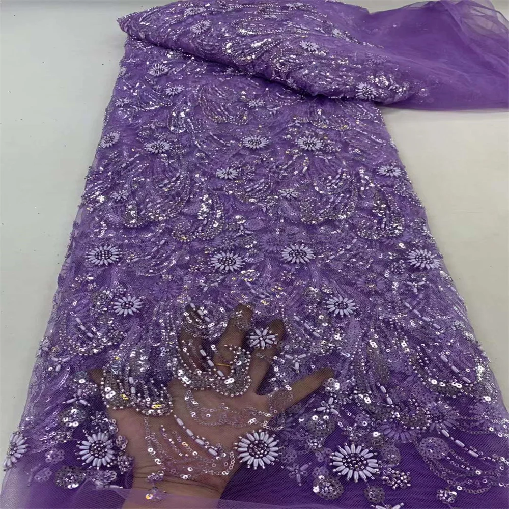 2024 5 Yards Luxury Handmade Beads Lace Fabric Sequins Embroidery Fabric Fashion French Tulle Mesh Lace Fabric for Wedding Dress
2024 5 Yards Luxury Handmade Beads Lace Fabric Sequins Embroidery Fabric Fashion French Tulle Mesh Lace Fabric for Wedding Dress