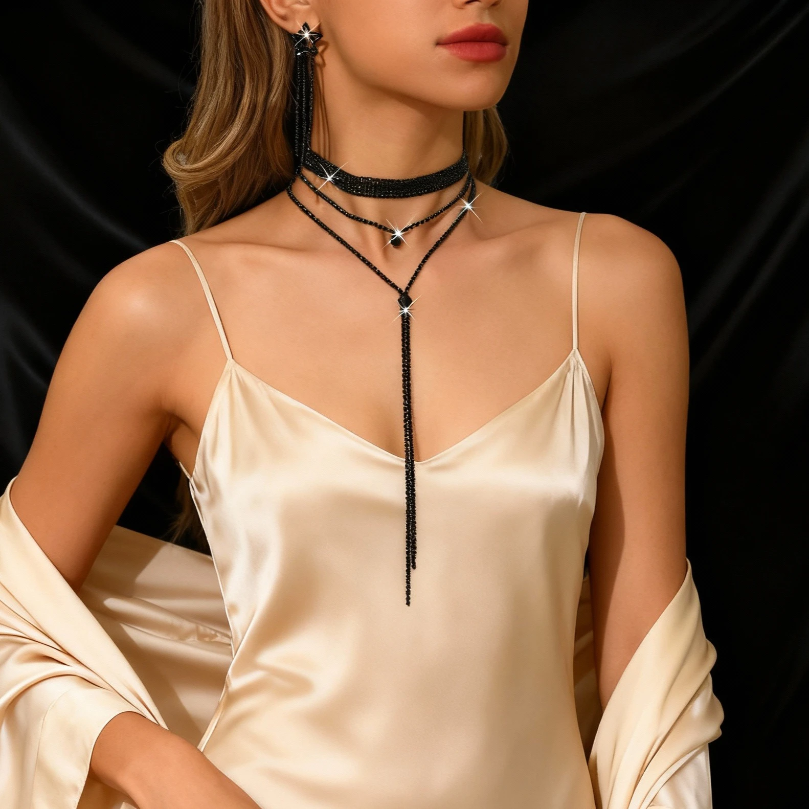 3pcs Elegant Vintage Jewelry Set for Women Claw Chain Y-type Sparkling Rhinestones Necklace Choker Bridal Wedding Earrings Party
3pcs Elegant Vintage Jewelry Set for Women Claw Chain Y-type Sparkling Rhinestones Necklace Choker Bridal Wedding Earrings Party