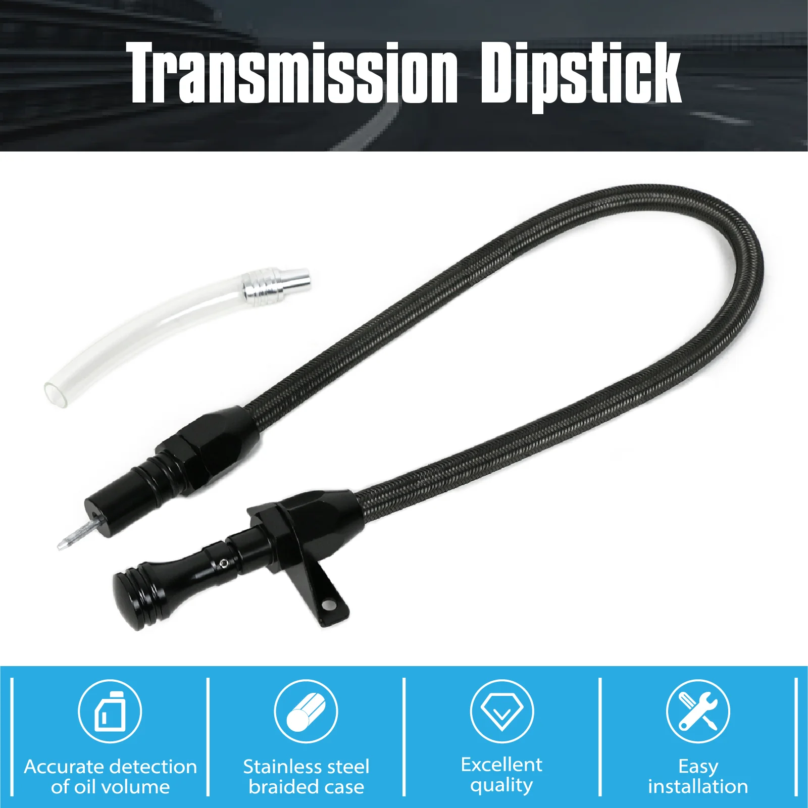 530 mm Flexible Stainless Transmission Dipstick For GM Chevy TH-400 TH-350 Turbo SBC BBC 350 400 JYC001-BK
530 mm Flexible Stainless Transmission Dipstick For GM Chevy TH-400 TH-350 Turbo SBC BBC 350 400 JYC001-BK