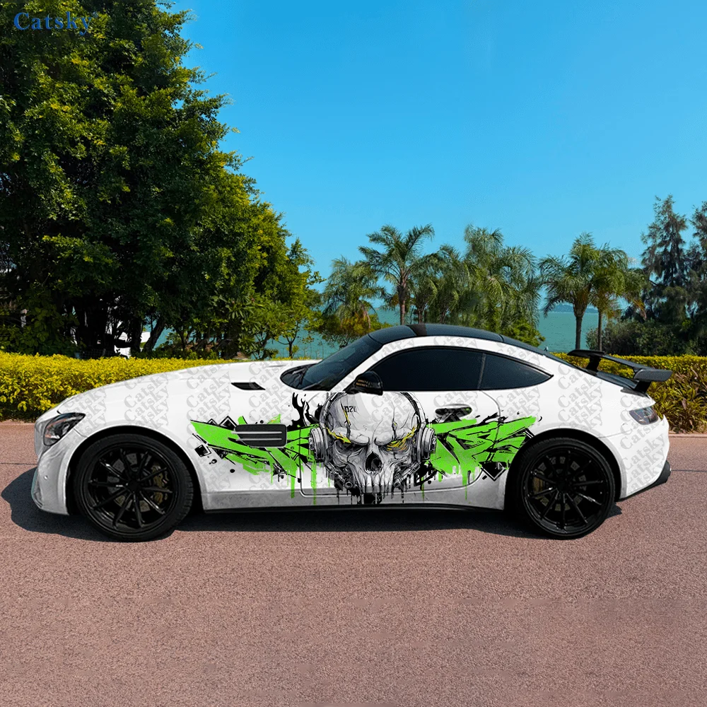 2pcs Headphone & Flame Graffiti Skull Car Side Decals, Self-Adhesive PVC Waterproof & Scratch-Resistant Stickers
2pcs Headphone & Flame Graffiti Skull Car Side Decals, Self-Adhesive PVC Waterproof & Scratch-Resistant Stickers