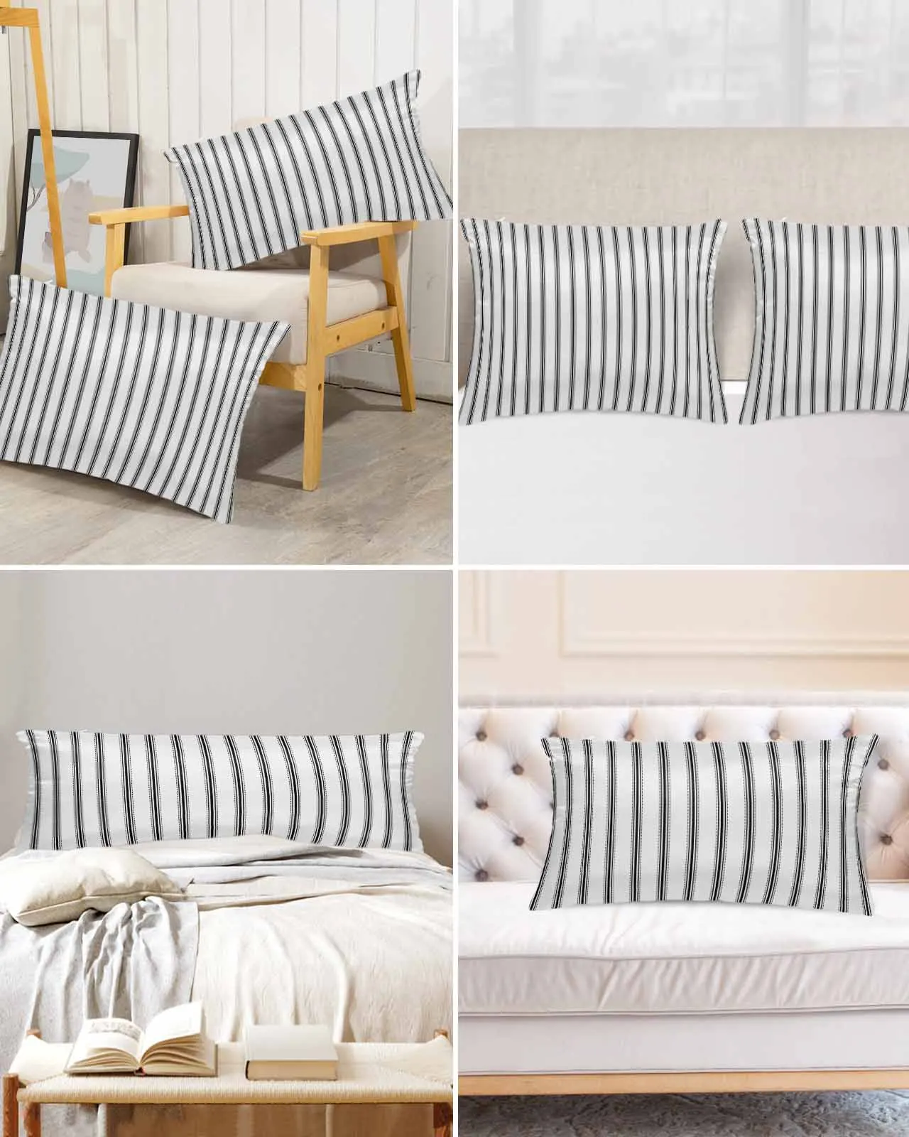 Striped Black Bed Satin Pillowcase 2pcs Sofa Pillow Cover Case Bedroom Satin Cushion Covers Home Decor
Striped Black Bed Satin Pillowcase 2pcs Sofa Pillow Cover Case Bedroom Satin Cushion Covers Home Decor