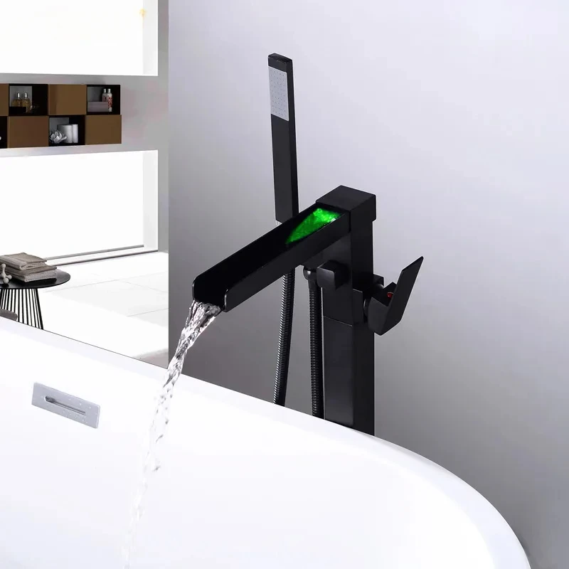 Matte Black Floor Stand basin faucet led bathtub stand tap Shower Mixer Brass Shower set led Bathtub stand faucet floor tap
Matte Black Floor Stand basin faucet led bathtub stand tap Shower Mixer Brass Shower set led Bathtub stand faucet floor tap