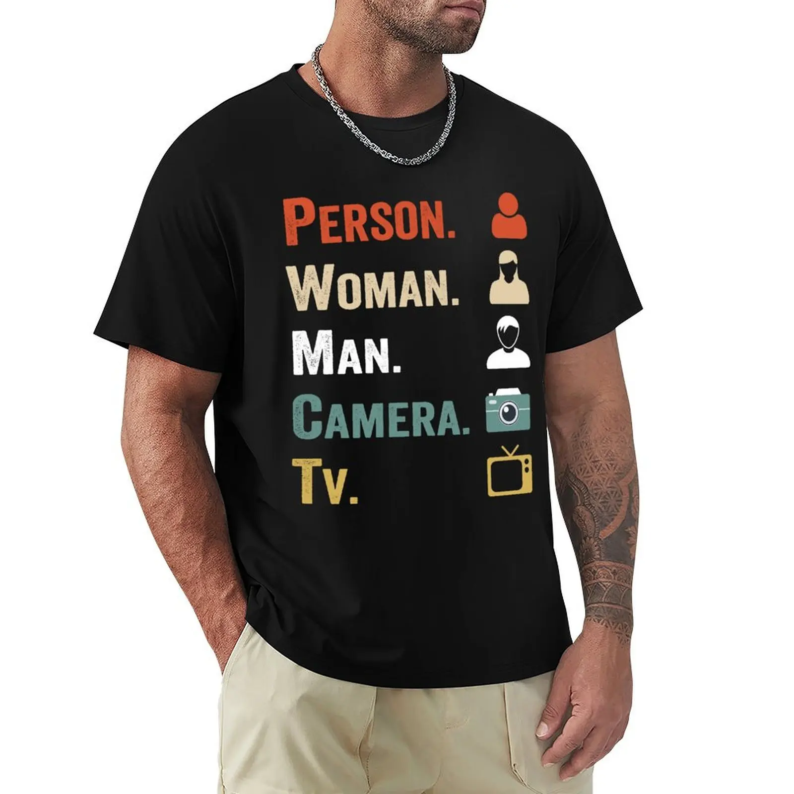 Person woman man camera Tv T-Shirt summer tops Blouse mens graphic t-shirts hip hop
Person woman man camera Tv T-Shirt summer tops Blouse mens graphic t-shirts hip hop