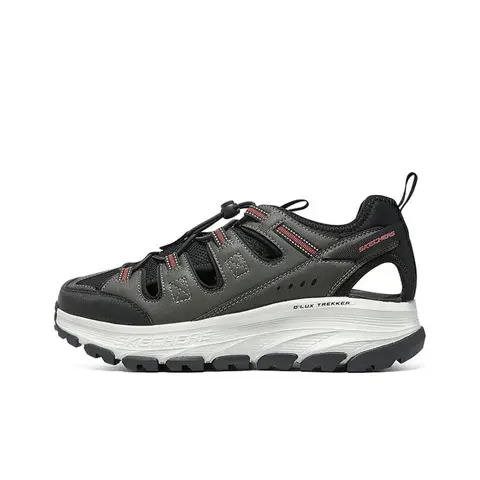 Sandales de sport Skechers D'Lux Trekker en maille, respirantes, antidérapantes, pour la randonnée en rivière, pour hommes, noir et vert 237581-OLBK