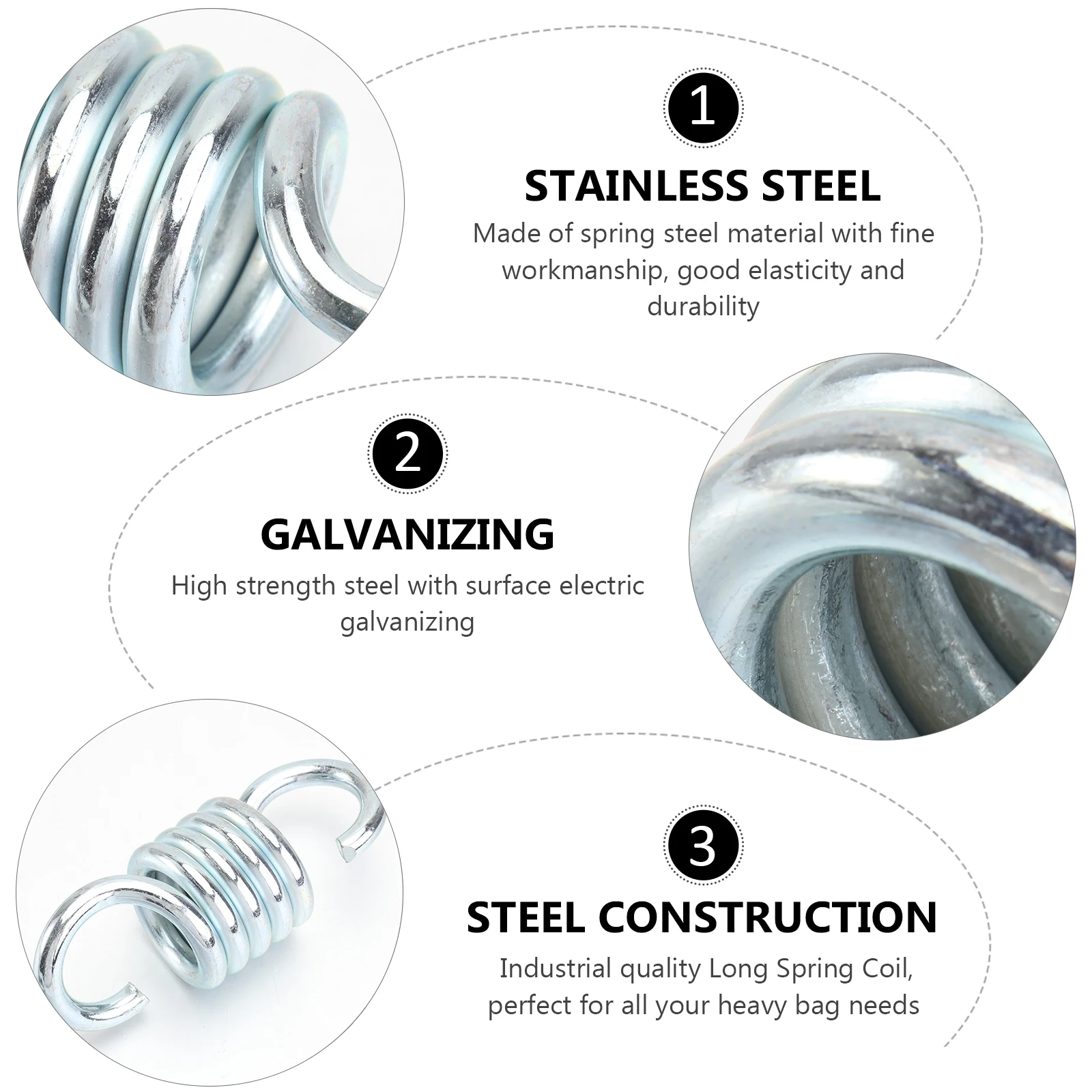 Heavy Duty Spring for Hammock Chair High Strength Steel Swing Porch Springs Long Coil Low Noise Hanging Accessories Secure Clip
Heavy Duty Spring for Hammock Chair High Strength Steel Swing Porch Springs Long Coil Low Noise Hanging Accessories Secure Clip