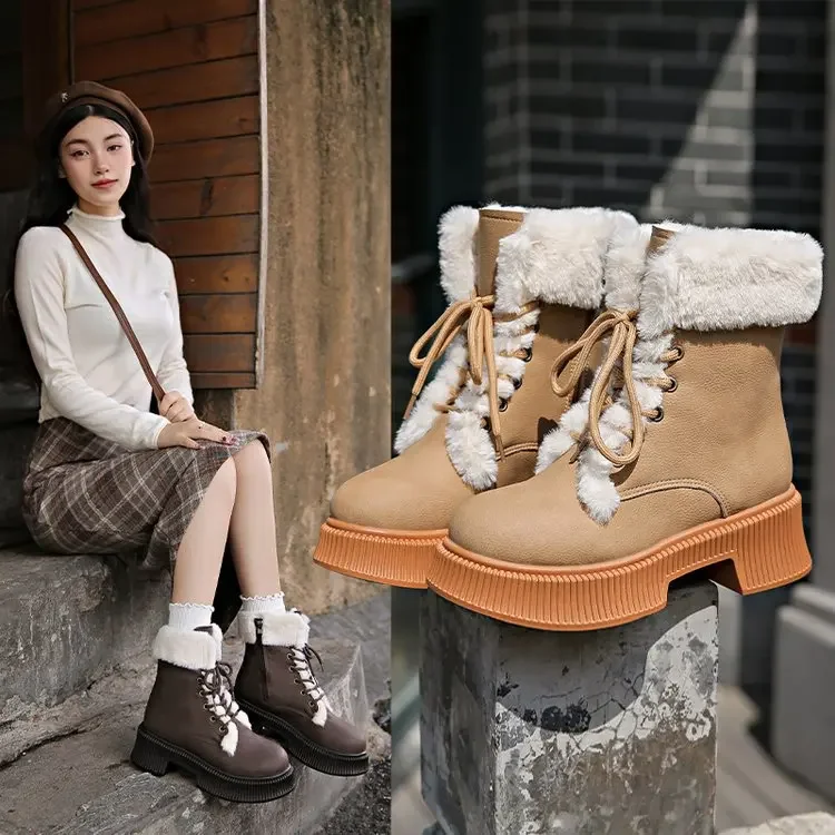 2024 Autumn and Winter New Thick Soled Snow Boots Women Fashion All-match Snow Boots Women Size 35-43
2024 Autumn and Winter New Thick Soled Snow Boots Women Fashion All-match Snow Boots Women Size 35-43
