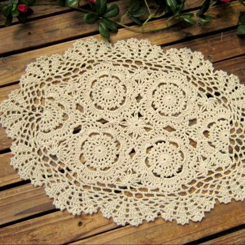 Vintage Crocheted Doilies Oval Table Mat Shabby Chic Crochet Placemet Handmade Wedding Event Decor 30x45cm
Vintage Crocheted Doilies Oval Table Mat Shabby Chic Crochet Placemet Handmade Wedding Event Decor 30x45cm