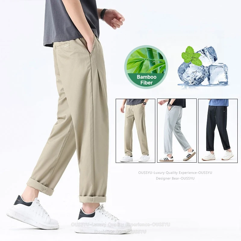 2026 New Men's Summer Bamboo Fiber Ice Silk Pants Breathable Elastic Chino Twill Khaki Trousers Cool Touch Casual Wear Daily 3XL
2026 New Men's Summer Bamboo Fiber Ice Silk Pants Breathable Elastic Chino Twill Khaki Trousers Cool Touch Casual Wear Daily 3XL